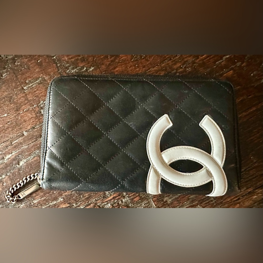CHANEL Cambon Leather Wallet Organizer - Authentic
